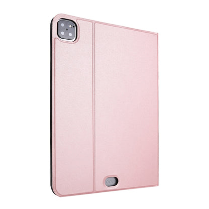 For iPad Pro 11 inch (2020) Voltage Plain Weave Stretch Leather + TPU Bracket Protective Holster With Sleep Function(Rose Gold) by bashfashion