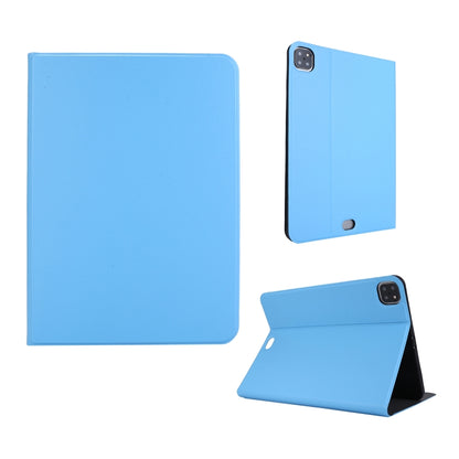 For iPad Pro 11 inch (2020) Voltage Plain Weave Stretch Leather + TPU Bracket Protective Holster With Sleep Function(Light Blue) by bashfashion
