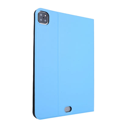 For iPad Pro 11 inch (2020) Voltage Plain Weave Stretch Leather + TPU Bracket Protective Holster With Sleep Function(Light Blue) by bashfashion