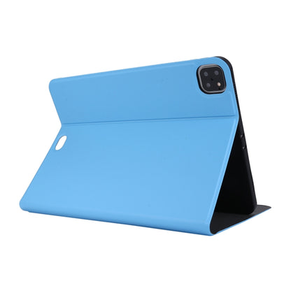 For iPad Pro 11 inch (2020) Voltage Plain Weave Stretch Leather + TPU Bracket Protective Holster With Sleep Function(Light Blue) by bashfashion