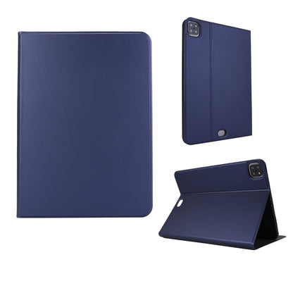 For iPad Pro 11 inch (2020) Voltage Plain Weave Stretch Leather + TPU Bracket Protective Holster With Sleep Function(Dark Blue) by bashfashion
