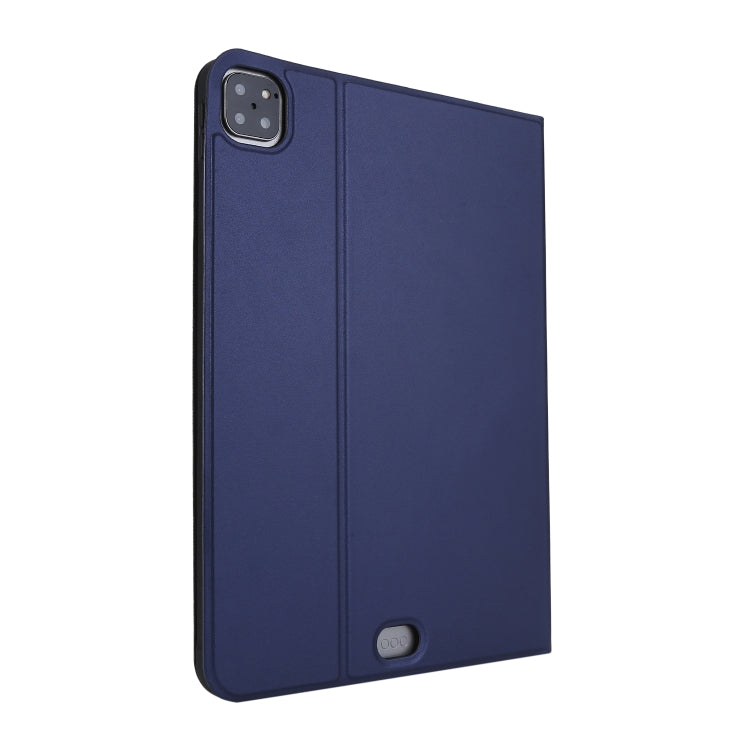 For iPad Pro 11 inch (2020) Voltage Plain Weave Stretch Leather + TPU Bracket Protective Holster With Sleep Function(Dark Blue) by bashfashion