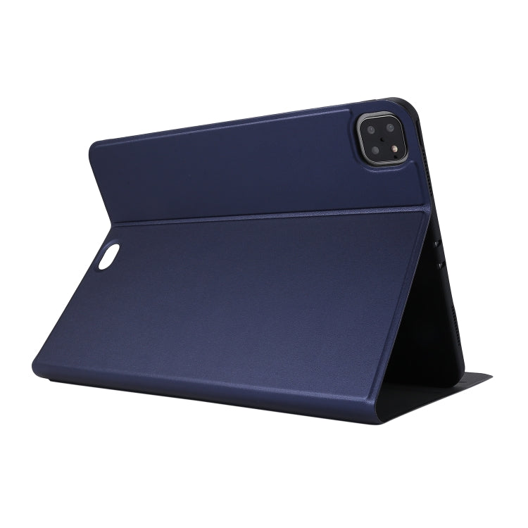 For iPad Pro 11 inch (2020) Voltage Plain Weave Stretch Leather + TPU Bracket Protective Holster With Sleep Function(Dark Blue) by bashfashion