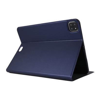 For iPad Pro 11 inch (2020) Voltage Plain Weave Stretch Leather + TPU Bracket Protective Holster With Sleep Function(Dark Blue) by bashfashion