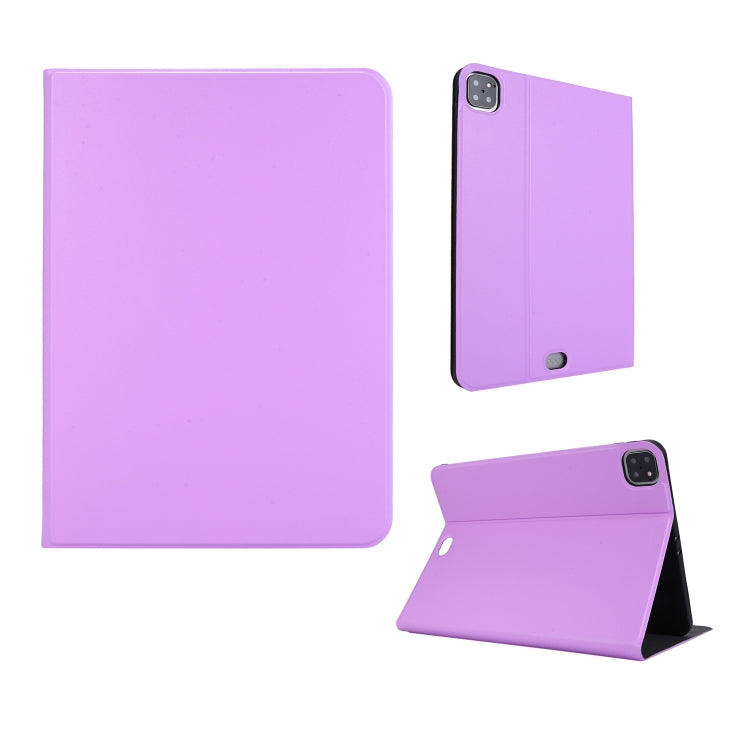For iPad Pro 11 inch (2020) Voltage Plain Weave Stretch Leather + TPU Bracket Protective Holster With Sleep Function(Purple) by bashfashion