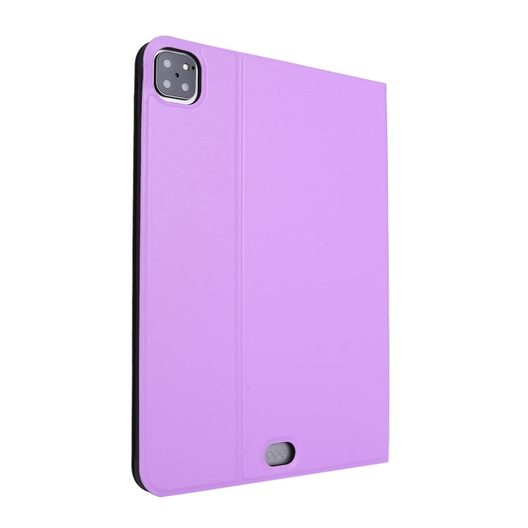 For iPad Pro 11 inch (2020) Voltage Plain Weave Stretch Leather + TPU Bracket Protective Holster With Sleep Function(Purple) by bashfashion