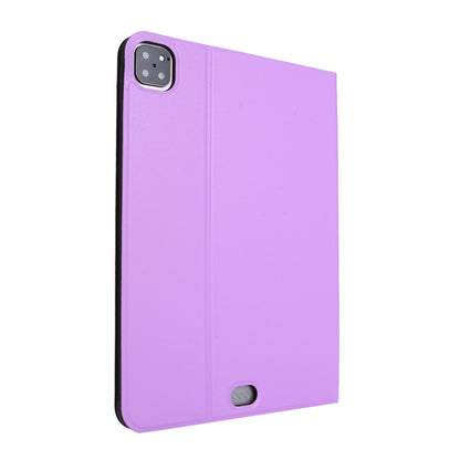 For iPad Pro 11 inch (2020) Voltage Plain Weave Stretch Leather + TPU Bracket Protective Holster With Sleep Function(Purple) by bashfashion