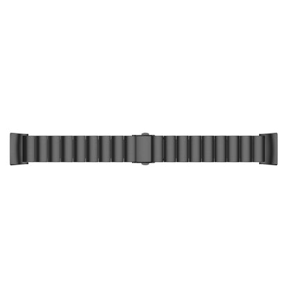 One Beads Slingshot Buckle Solid Stainless Steel Watch Band for Fitbit Charge 4(Black) by bashfashion