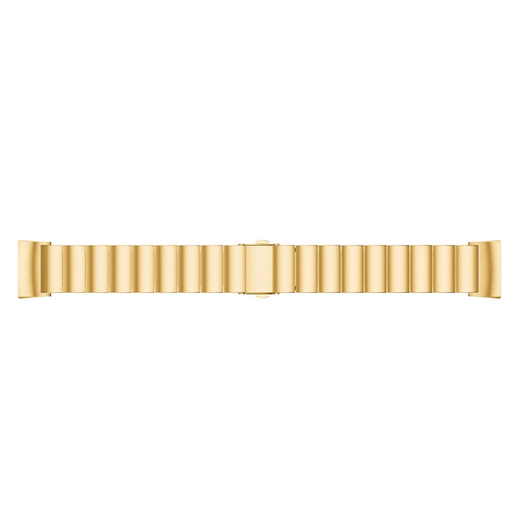 One Beads Slingshot Buckle Solid Stainless Steel Watch Band for Fitbit Charge 4(Gold) by bashfashion