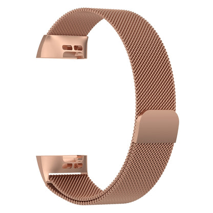 Stainless Steel Magnet Watch Band for FITBIT Charge 4 / 3, Large Size: 210x18mm(Rose Gold) by bashfashion