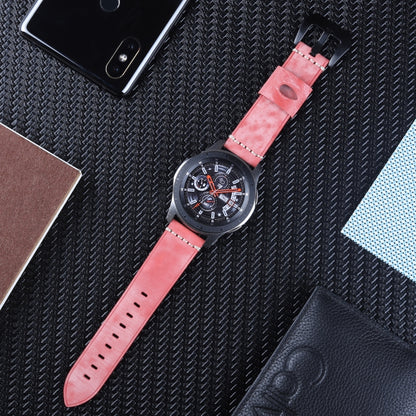 22mm Leather Watch Band For Huawei Watch GT2e / GT2 46mm(Red) by bashfashion