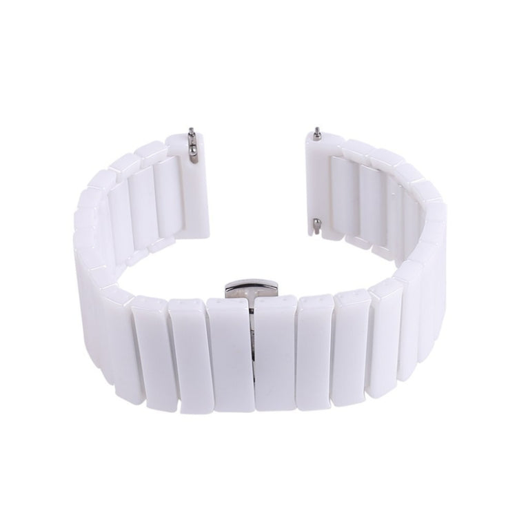 22mm For Huawei Watch GT2e GT2 46mm Ceramic Watch Band(White) by bashfashion