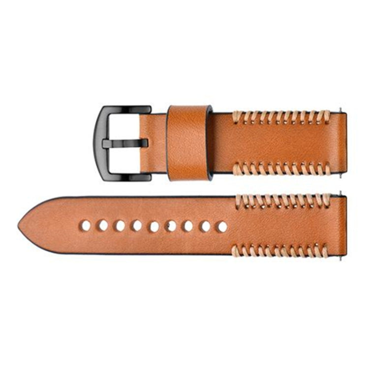 22mm For Huawei Watch GT2e GT2 46mm Leather Watch Band(Brown) by bashfashion