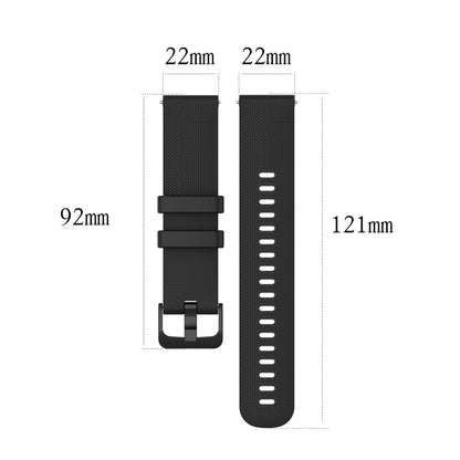 For Garmin Vivoactive 4 22mm Silicone Watch Band(Black) by bashfashion