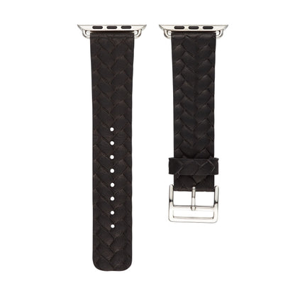 For Apple Watch Ultra 49mm&Watch Ultra 2 49mm / Series 9&8&7 45mm / SE 3&SE 2&6&SE&5&4 44mm / 3&2&1 42mm Braided Strap(Black) by bashfashion