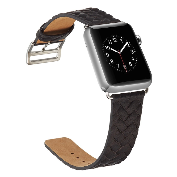 For Apple Watch Ultra 49mm&Watch Ultra 2 49mm / Series 9&8&7 45mm / SE 3&SE 2&6&SE&5&4 44mm / 3&2&1 42mm Braided Strap(Black) by bashfashion