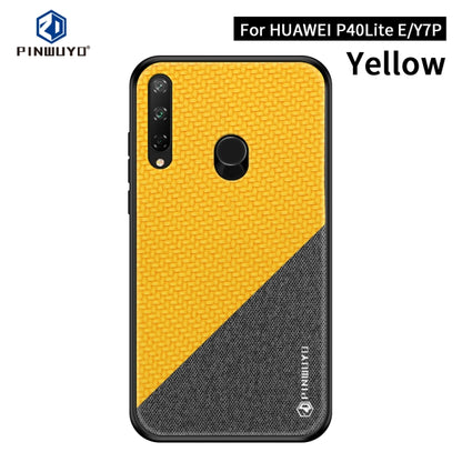 For Huawei Y7P/P40Lite E/Honor9C PINWUYO Rong Series Shockproof PC + TPU+ Chemical Fiber Cloth Protective Cover(Yellow) by PINWUYO