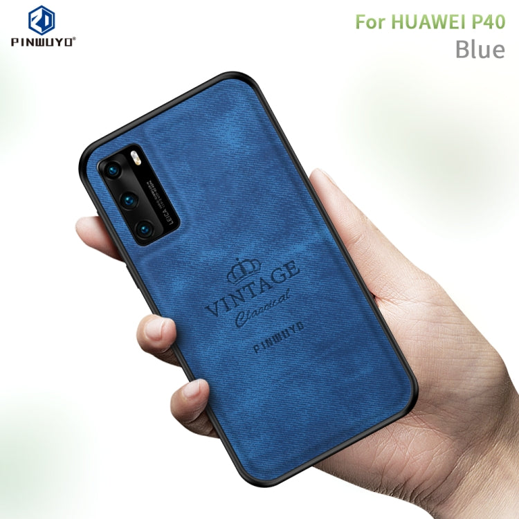 For Huawei P40 PINWUYO Zun Series PC + TPU + Skin Waterproof And Anti-fall All-inclusive Protective Shell(Blue) by PINWUYO