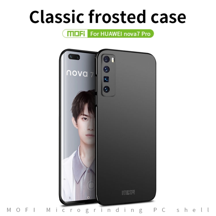 For Huawei Nova 7 Pro MOFI Frosted PC Ultra-thin Hard Case(Black) by MOFI