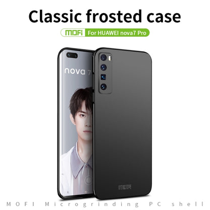 For Huawei Nova 7 Pro MOFI Frosted PC Ultra-thin Hard Case(Black) by MOFI