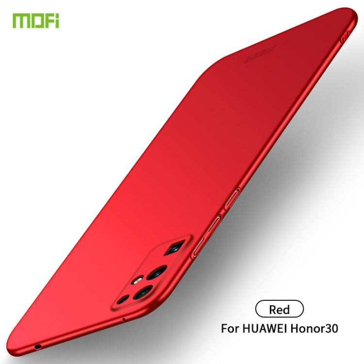 For Huawei Honor 30 MOFI Frosted PC Ultra-thin Hard Case(Red) by MOFI