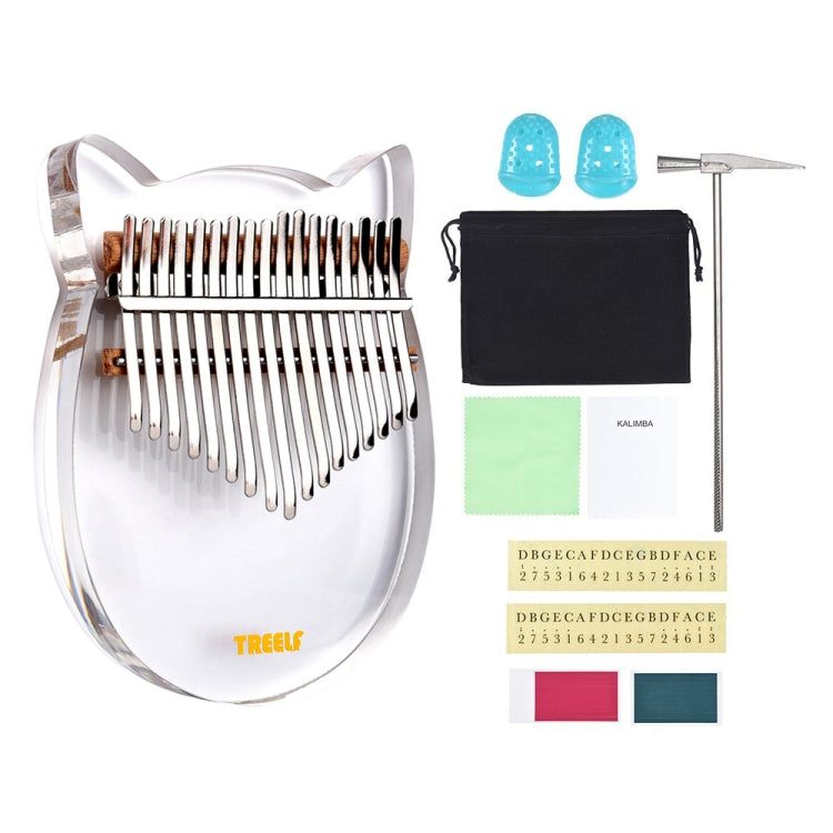 Crystal Thumb Piano 17 Tone Acrylic Glass Transparent Karinba by bashfashion