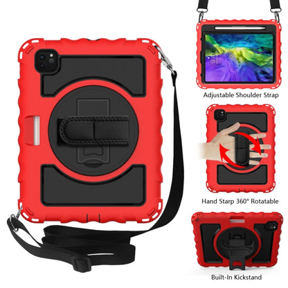 For iPad Pro 11 (2020) PC + Silicone Shockproof Combination Tablet Case with 360 Degree Rotating Holder & Handle(Red) by bashfashion