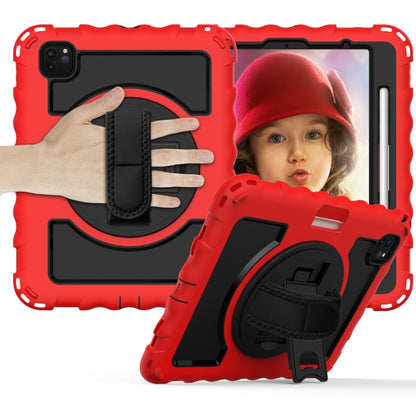 For iPad Pro 11 (2020) PC + Silicone Shockproof Combination Tablet Case with 360 Degree Rotating Holder & Handle(Red) by bashfashion