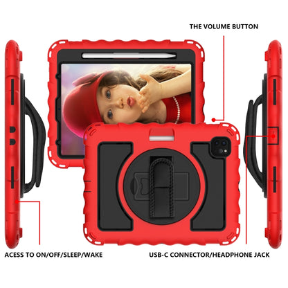 For iPad Pro 11 (2020) PC + Silicone Shockproof Combination Tablet Case with 360 Degree Rotating Holder & Handle(Red) by bashfashion