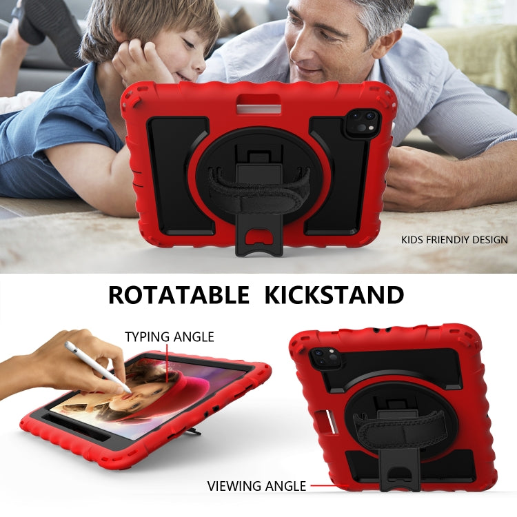 For iPad Pro 11 (2020) PC + Silicone Shockproof Combination Tablet Case with 360 Degree Rotating Holder & Handle(Red) by bashfashion
