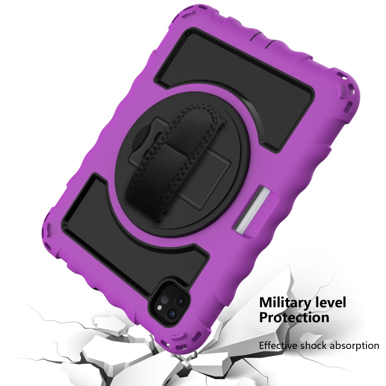 For iPad Pro 11 (2020) PC + Silicone Shockproof Combination Tablet Case with 360 Degree Rotating Holder & Handle(Purple) by bashfashion