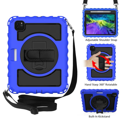 For iPad Pro 11 (2020) PC + Silicone Shockproof Combination Tablet Case with 360 Degree Rotating Holder & Handle(Blue) by bashfashion