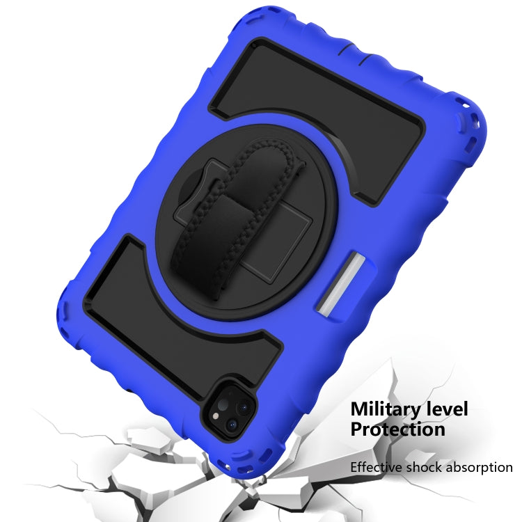 For iPad Pro 11 (2020) PC + Silicone Shockproof Combination Tablet Case with 360 Degree Rotating Holder & Handle(Blue) by bashfashion