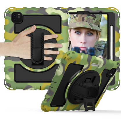 For iPad Pro 11 (2020) PC + Silicone Shockproof Combination Tablet Case with 360 Degree Rotating Holder & Handle(Camouflage) by bashfashion