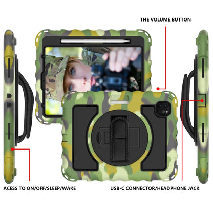 For iPad Pro 11 (2020) PC + Silicone Shockproof Combination Tablet Case with 360 Degree Rotating Holder & Handle(Camouflage) by bashfashion