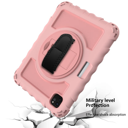 For iPad Pro 11 (2020) PC + Silicone Shockproof Combination Tablet Case with 360 Degree Rotating Holder & Handle(Rose Gold) by bashfashion