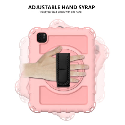 For iPad Pro 11 (2020) PC + Silicone Shockproof Combination Tablet Case with 360 Degree Rotating Holder & Handle(Rose Gold) by bashfashion