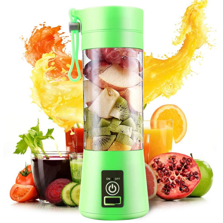 USB Rechargeable Electric Automatic Vegetable Fruit Citrus Orange Juice Maker Cup Mixer Bottle (380ML 2 Blender) by bashfashion