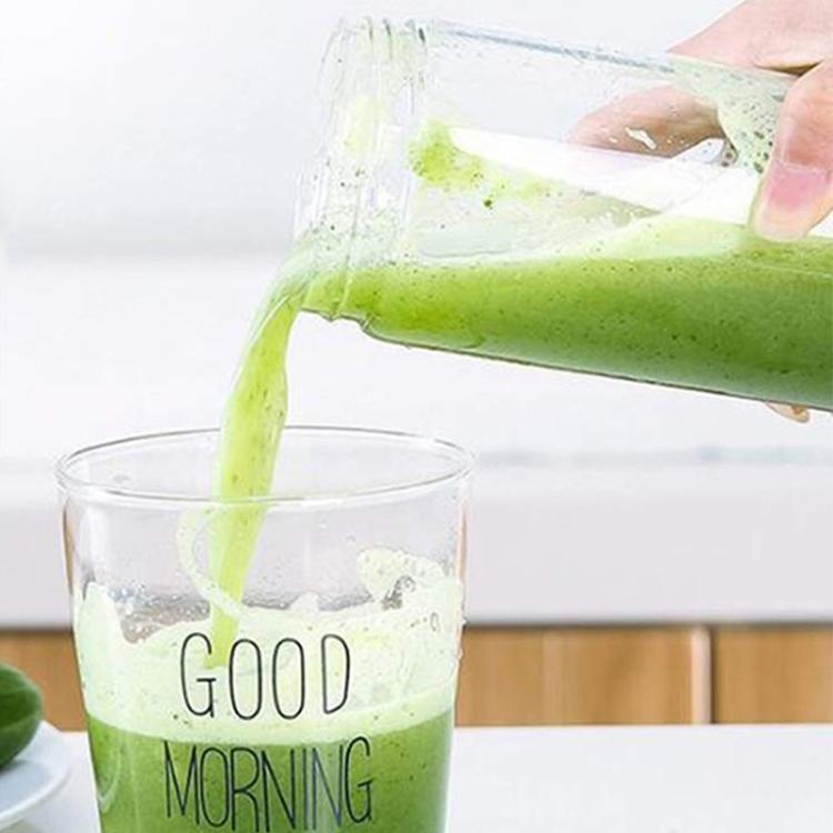 USB Rechargeable Electric Automatic Vegetable Fruit Citrus Orange Juice Maker Cup Mixer Bottle (380ML)(6 Blades Green) by bashfashion