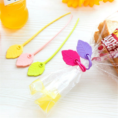 20 PCS Environmental Protection Silicone Plastic Bag Sealing Clip Food Bag Bundle Cable Tie, Random Color Delivery by bashfashion