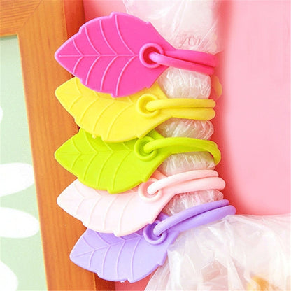 20 PCS Environmental Protection Silicone Plastic Bag Sealing Clip Food Bag Bundle Cable Tie, Random Color Delivery by bashfashion