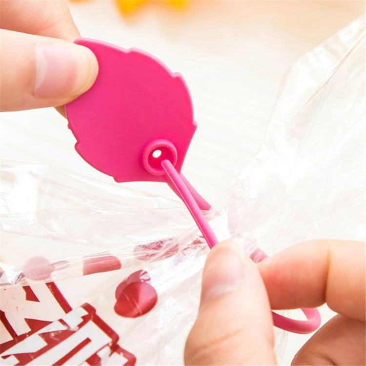 20 PCS Environmental Protection Silicone Plastic Bag Sealing Clip Food Bag Bundle Cable Tie, Random Color Delivery by bashfashion