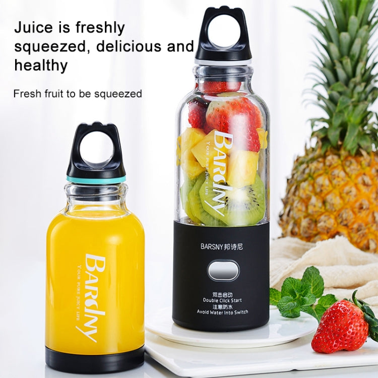 Multifunctional Juicer Rotatory Extractor Cup Portable USB Charge Juicer Blender with 6 Blades(Black) by bashfashion