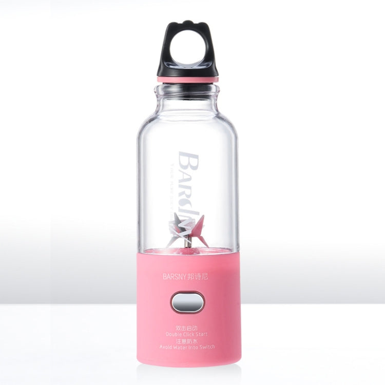 Multifunctional Juicer Rotatory Extractor Cup Portable USB Charge Juicer Blender with 6 Blades(Pink) by bashfashion