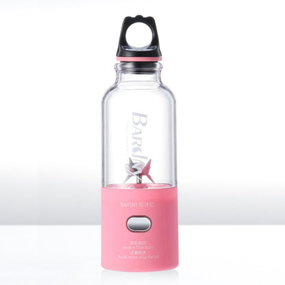 Multifunctional Juicer Rotatory Extractor Cup Portable USB Charge Juicer Blender with 6 Blades(Pink) by bashfashion