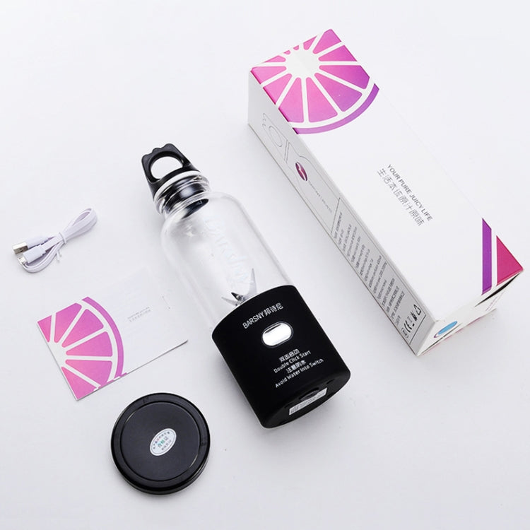 Multifunctional Juicer Rotatory Extractor Cup Portable USB Charge Juicer Blender with 6 Blades(Pink) by bashfashion