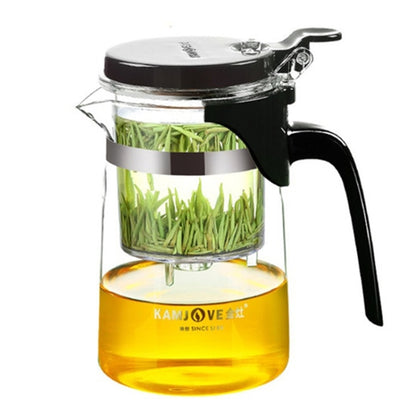 KAMJOVE Elegant Cup Bubble Teapot Office Flower Teapot Heat-resistant Glass Tea Set, Model:K-201 500ML by KAMJOVE