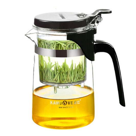 KAMJOVE Elegant Cup Bubble Teapot Office Flower Teapot Heat-resistant Glass Tea Set, Model:K-201 500ML by KAMJOVE