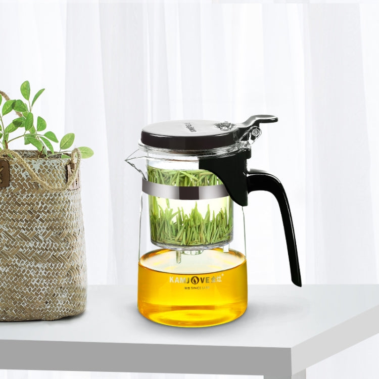 KAMJOVE Elegant Cup Bubble Teapot Office Flower Teapot Heat-resistant Glass Tea Set, Model:K-201 500ML by KAMJOVE