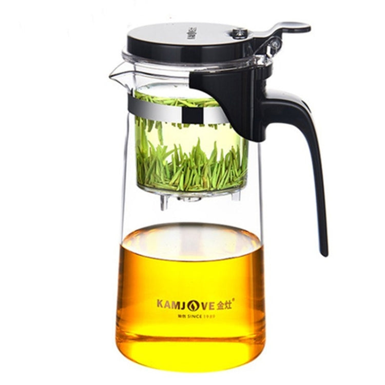 KAMJOVE Elegant Cup Bubble Teapot Office Flower Teapot Heat-resistant Glass Tea Set, Model:K-202 750ML by KAMJOVE